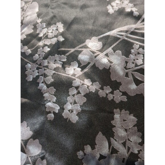 Vintage Worthington Women' 16 Black W/ Silver Cherry Blossom's Side  Zip, Button - Picture 4 of 9